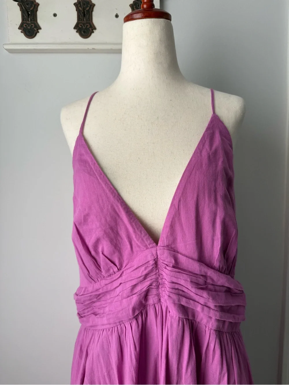 Abercrombie & Fitch Magenta Spaghetti-Strap Maxi Dress